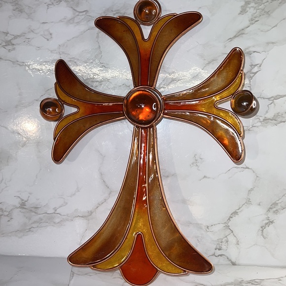 Resplendent Beautiful Large 11” x9” Cross Sun Catcher - Picture 2 of 7